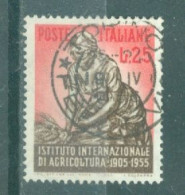ITALIE - N°698 Oblitéré - Cinquantenaire De L'Institut International D'agriculture. - 1946-60: Oblitérés