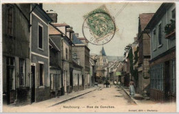 LE NEUBOURG RUE DE CONCHES COMMERCES CARTE COULEUR TRES ANIMEE - Otros & Sin Clasificación