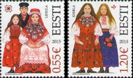 2015 857 Estonia Local Costumes MNH - Estonie