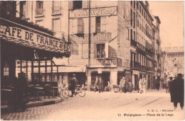 FR66 PERPIGNAN - PBL Béziers 15 - Place De La Loge - Café De France - Pub Menier Carayol ... - Animée - Belle - Perpignan