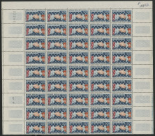 N° 1223 50 Fr TRAITE DES PYRENEES Panneau De 45 Ex. Neufs ** (MNH) Cote 76,50 € Voir Suite - Feuilles Complètes