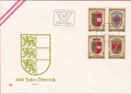 FDC Ö 1976 - Mi: 1525+1526+1528+1529 , 1000 Jahre Österreich , ST 1150 Wien - FDC