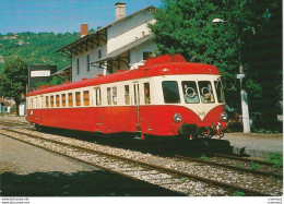 46 GARE DE CAJARC Vers St Cirq Lapopie TRAIN Autorail X 2425 Régiorail Ligne Cahors Capdenac En 1994 VOIR DOS - Saint-Cirq-Lapopie