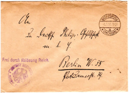 DR 1933, Frei Durch Ablösung Reichsbahn Bahnhof Bischofswerda, Brief N. Berlin - Briefe U. Dokumente