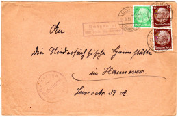 DR 1933, Landpost Stpl. BOHNHORST über Uchte (Bz. Bremen) Auf Brief M. 2x10+5 Pf - Cartas & Documentos