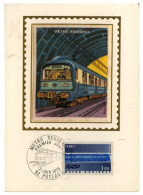 CP 1er Jour Sur Soie : METRO REGIONAL - Cachet Daté 21 VI 1975 Puteaux - 304 - 1970-1979