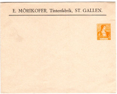 Schweiz, Ungebr. 12 C. Privat Ganzsache Brief Tintenfabrik Mörikofer, St. Gallen - Cartas & Documentos