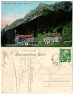 Liechtenstein 1903, 5 H. Österreich M. K1 VADUZ Auf Farb-AK Alpenkurhaus Gaflei - Briefe U. Dokumente