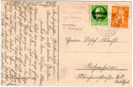 Bayern 1920, Posthilfstelle ROTTBACH Taxe Maisach Auf Karte M. 5+10 Pf. - Covers & Documents