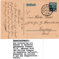 DR 1920, Nachverwendeter Bayern-Reservestempel PFOERRING R Auf 30 Pf. Ganzsache - Lettres & Documents