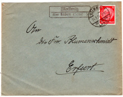 DR 1936, Landpost Stpl. MALLMITZ über Lüben (Schlesien) Auf Brief M. 12 Pfg. - Covers & Documents