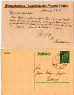 DR 1925, 5 Pf. Ganzsache V. Eckernförde M. Rs. Druck D. Probstei Hütten - Covers & Documents