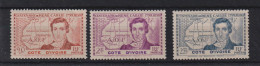Cote D'Ivoire 1939 R Caillé 141-143, 3 Val ** MNH - Ongebruikt