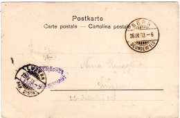 Schweiz 1903, Karte V. Bern M. Briefstpl. Eidgenössisches Kriegs-Commissariat - Briefe U. Dokumente