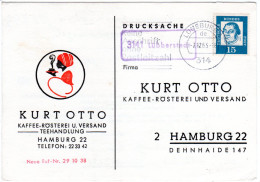 BRD 1963, Landpost Stpl. 3141 LÜBBERSTEDT Auf Kaffee Werbekarte M Stpl. Lüneburg - Colecciones