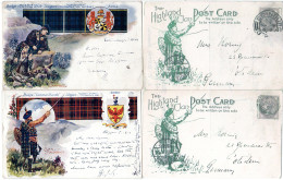 GB, 2 Highland Clan Farb-AK V. 1901 M. Stpl. V. Edinburgh In Schottland - Other & Unclassified