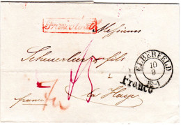 Preussen 1840, K2 ELBERFELD Auf Franko Brief N. Den Haag, NL - Vorphilatelie