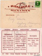 München, Ausstellung H. Heschle&Co, Kunstgewerbl. Werkstätten, 1919 Gebr. Karte - Other & Unclassified