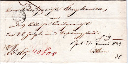 Bayern 1844, Fingerhut Stpl. BURGHAUSEN Auf Brief N. Österreich - Préphilatélie