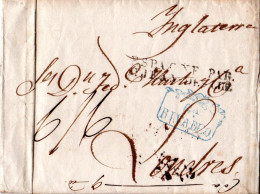 Spanien 1830, Brief V. Rivadeo Via Frankreich N. GB M. Hohem Porto 6 Sh.6d. - Storia Postale