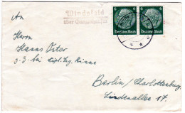 DR 1938, Landpost Stempel WINDSFELD über Gunzenhausen Auf Brief M. Paar 6 Pf. - Covers & Documents