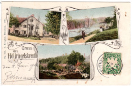 Gruss Aus Höllriegelskreuth M. Gasthaus, 1902 Gebr. Farb-AK - Other & Unclassified