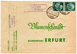 DR 1937, Landpost Stpl. LÜSSOW über Anklam Auf Brief M. 2x6 Pfg. - Lettres & Documents