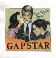 Publicité - Autocollant " GAPSTAR  Your Keepsake . . . Forever " - Autocollants