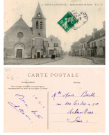 77 - OZOIR-LA-FERRIERE - Eglise Et Route De Paris - Other & Unclassified