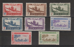 Cote D'Ivoire 1942 Série Avion PA 10-17, 8 Val ** MNH - Nuovi