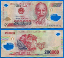 Vietnam 200000 Dong 2019 Prefixe RX Que Prix + Port 200 000 Asie Asia Billet Polymere - Vietnam