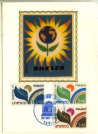 CP 1er Jour Sur Soie : UNESCO 1976 - Cachet Daté 23 X 1976 Paris - 314 - 1970-1979