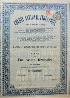 S.A.Crédit National Industriel - Une Action Ordinaire - 1928 - Anvers - Bank En Verzekering