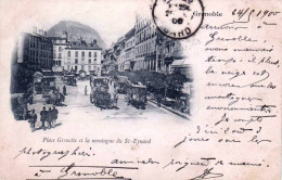 38 - Isere -  GRENOBLE - La Place Grenette Et La Mont Saint Eynard - Carte Precurseur 1900 - Grenoble