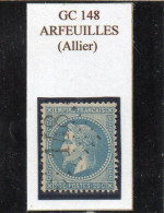 Allier - N° 29B Obl GC 148 Arfeuilles - 1863-1870 Napoléon III Con Laureles