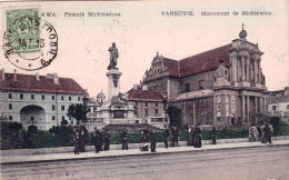 WARSAWA - VARSOVIE - Pomnik Mickiewicza - Monument De Mickiewicz - Poland