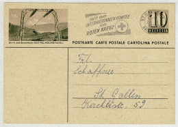 Schweiz / Helvetia 1956, Bildpostkarte Sesselbahn Sattel-Hochstuckli St. Gallen, Seilbahn / Téléphérique / Cable Car - Other & Unclassified