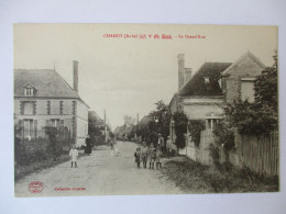 Cpa...Chamoy...(Aube)...la Grand' Rue...1918...animée...(correspondance Militaire)... - Autres & Non Classés