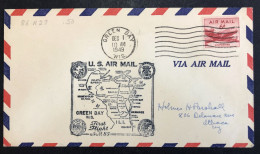 UNITED STATES, Circulated Cover, « AVIATION », « First Flight », « Green Bay », « AM 86 », 1949 - Covers & Documents