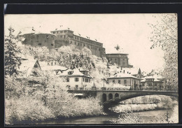 AK Tübingen, Flusspartie Mit Brücke Im Schnee  - Tuebingen