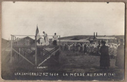 CARTE PHOTO 62 CAMIERS - U.F.A CAMIERS Cie Sre 1920 - LA MESSE AU CAMP N°14 TB ANIMATION - Caron ? - Otros & Sin Clasificación