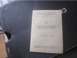 Passport JUGOSLAVIJA POGRANICNA PROPUSNICA BORDER PASS, YUGOSLAVIA - HUNGARY -- Hataratlepesi Engedely - Documentos Históricos