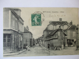 Cpa...Ervy...(aube)...grande Rue...l'hotel..1909...animée...(atelage)... - Ervy-le-Chatel