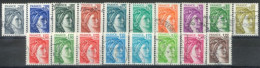 FRANCE -1977/78 - SABINE TYPE STAMPS COMPLETE SET OF 18, USED. - Usados