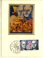 CP 1er Jour Sur Soie : INDÉPENDANCE DES ÉTATS-UNIS - Cachet Daté 15 V 1976 Versailles - 329 - 1970-1979