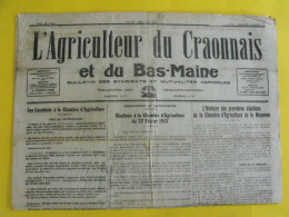 Journal L'Agriculteur Du Craonnais Et Du Bas-Maine Du 20 Février 1927. Craon Mayenne Laval - 1950 - Nu