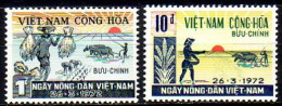 Süd-Vietnam Mi.Nr. 493-494 2 Jahre Agrarreformgesetz (2 Werte) - Viêt-Nam