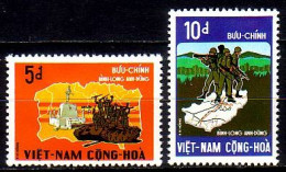 Süd-Vietnam Mi.Nr. 517-518 Erfolgreiche Kämpfe Bei Binh-Long (2 Werte) - Vietnam