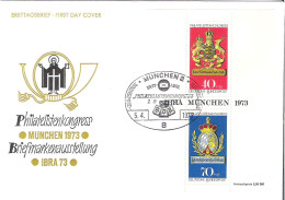 FDC - ERSTTAGSBRIEF - Philatelistenkongress Munchen 1973 - 40+20 Und 70+36 Pfg - Altri & Non Classificati