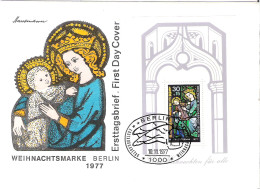 FDC - ERSTTAGSBRIEF - Weihnachtsmarke Berlin 1977 - 30+15 Pfg - Altri & Non Classificati